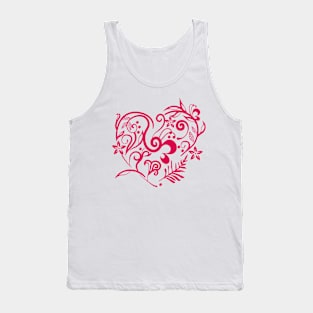 valentine heart Tank Top